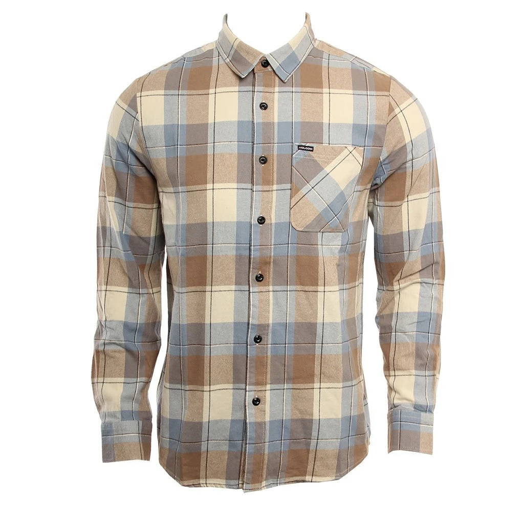 Volcom Caden Plaid Flannel In White Woven Shirt 3 Volcom Caden Plaid Flannel In White Woven Shirt