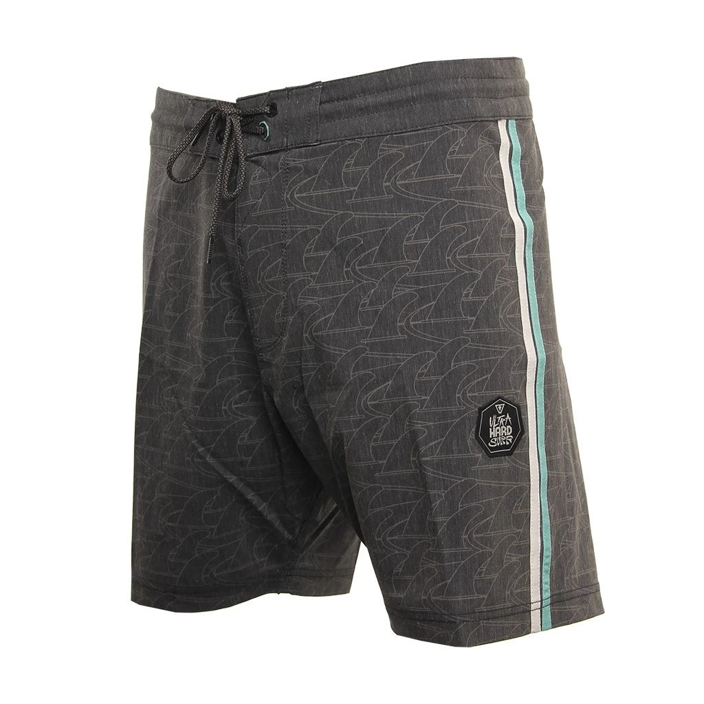 Vissla Backwards Fin Beach Grit In Black Boardshort 3 Vissla Backwards Fin Beach Grit In Black Boardshort