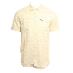 Volcom Mark Mix In White Woven Shirt