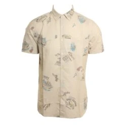Vissla Summer Vacation Eco In Bone (Bon) Woven Shirt