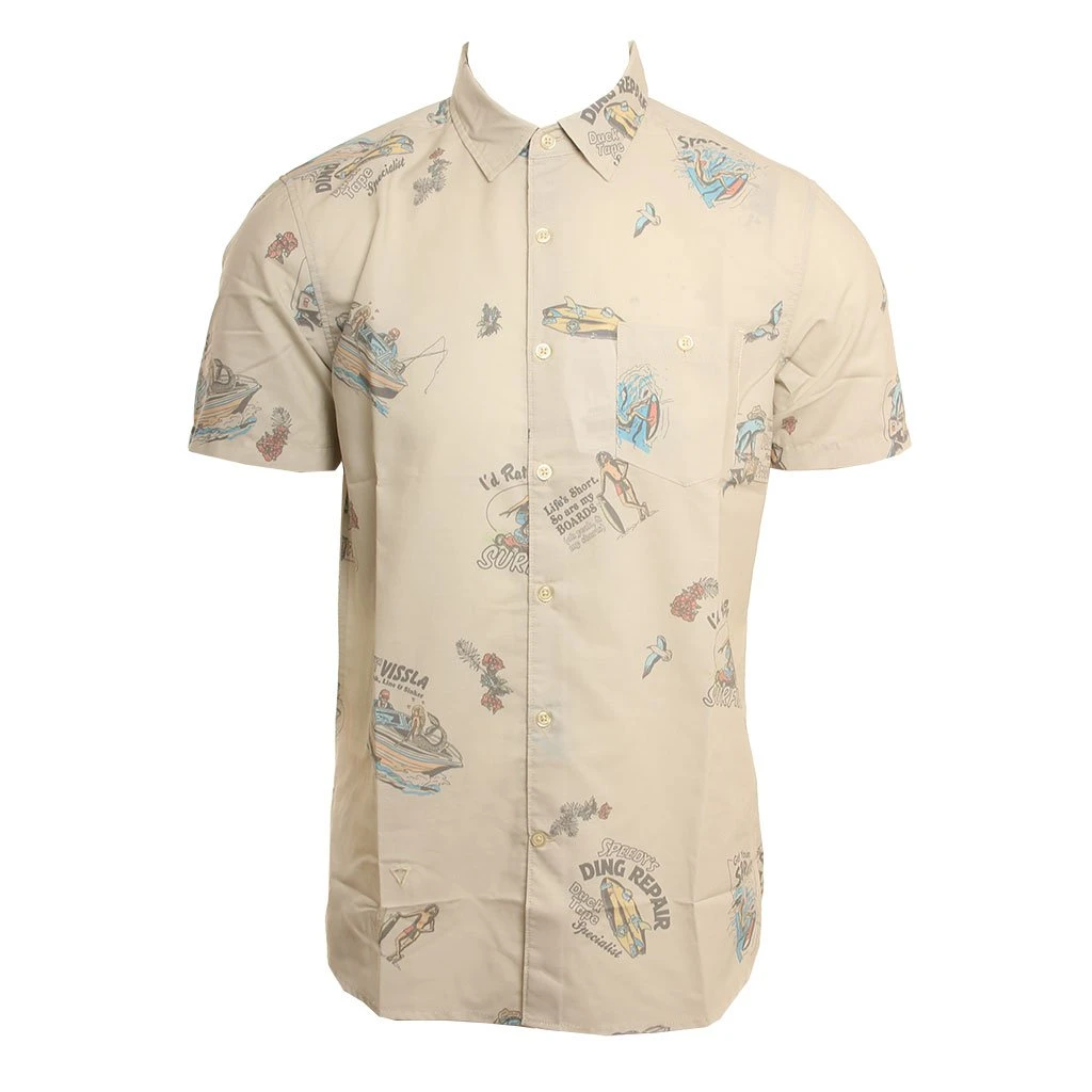 Vissla Summer Vacation Eco In Bone (Bon) Woven Shirt 3 Vissla Summer Vacation Eco In Bone (Bon) Woven Shirt