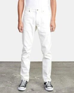 RVCA Denim Daggers In White