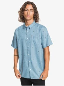Quiksilver Desert Bush In Blue Woven Shirt