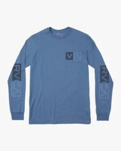 RVCA Divides LS In Blue Shirt