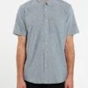 Volcom Everett Oxford In Blue Woven Shirt -Casual Fashion Shop HS1606177750