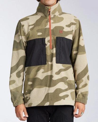 Billabong Canyon Half Zip Polar Fleece In Camo (Cmm) Sweatshirt 3 Billabong Canyon Half Zip Polar Fleece In Camo (Cmm) Sweatshirt