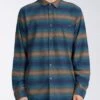 Billabong Coastline Flannel In Blue Woven Shirt -Casual Fashion Shop HS1606258901