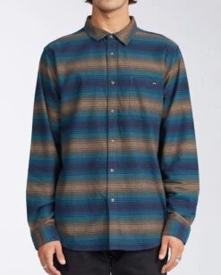 Billabong Coastline Flannel In Blue Woven Shirt