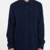 Volcom Caden Solid In Navy Blue (Nvy) Shirt 1 Volcom Caden Solid In Navy Blue (Nvy) Shirt -Casual Fashion Shop HS1606771237