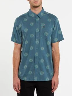 Volcom Inner Valley In Blue Woven Shirt