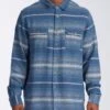 Billabong Offshore Long Sleeve Flannel In Blue Shirt -Casual Fashion Shop HS1607475058