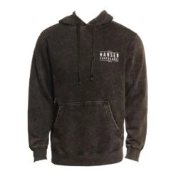 Mineral Wash Hooded In Black Sweatshirt
