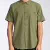 Billabong All Day Jacquard In Military (Mil) Woven Shirt -Casual Fashion Shop HS1610669608