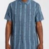 Billabong Sundays Jacquard In Navy Blue (Nvy) Woven Shirt -Casual Fashion Shop HS1610673960