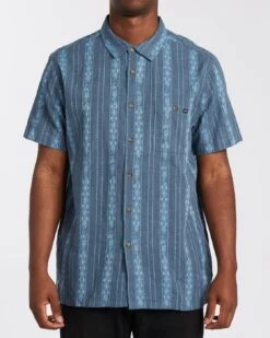 Billabong Sundays Jacquard In Navy Blue (Nvy) Woven Shirt