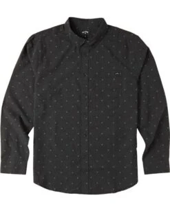Billabong All Day Jacquard Long Sleeve In Black Woven Shirt