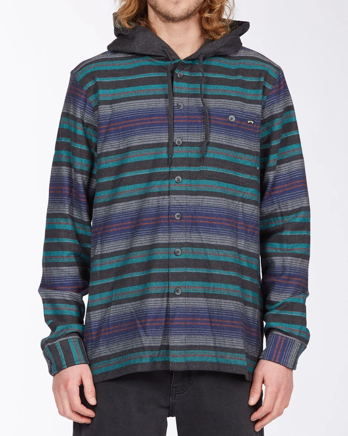 Billabong Baja Hooded Flannel In Black Shirt 3 Billabong Baja Hooded Flannel In Black Shirt