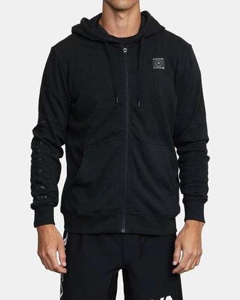 RVCA Swift Zip Up Hoodie Box In Black Sweatshirt 3 RVCA Swift Zip Up Hoodie Box In Black Sweatshirt