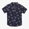 RVCA Beat Print In Navy Blue (Nvy) Woven Shirt -Casual Fashion Shop HS1611875881