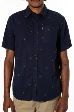 Katin Jefferson In Navy Blue (Nvy) Woven Shirt