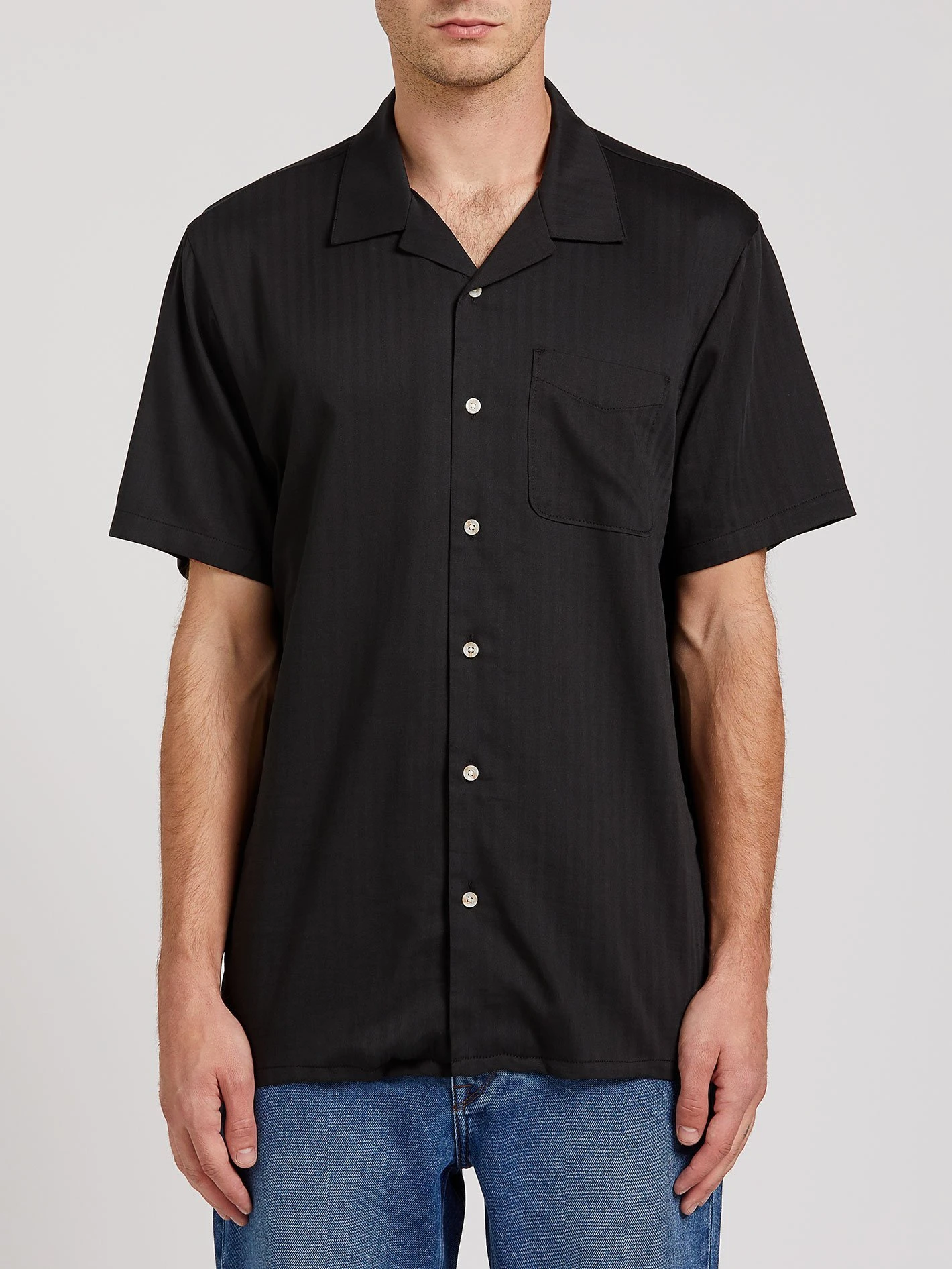 Volcom Deano In Black Woven Shirt 3 Volcom Deano In Black Woven Shirt