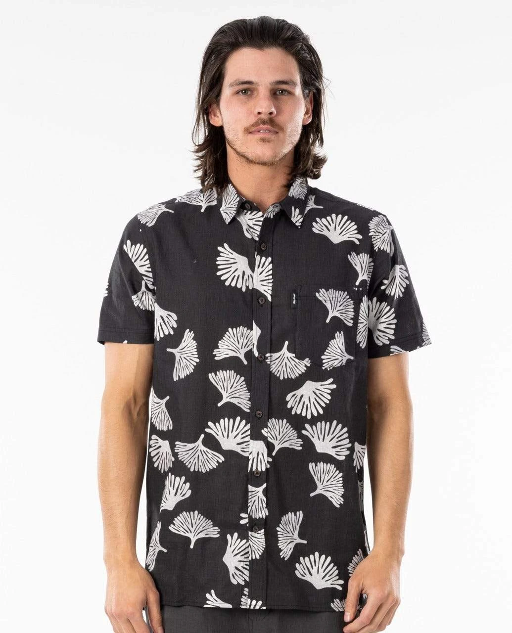 Rip Curl Saltwater Culture In Black Woven Shirt 3 Rip Curl Saltwater Culture In Black Woven Shirt