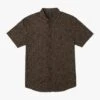 RVCA No Fun In Brown Woven Shirt -Casual Fashion Shop HS1614996101