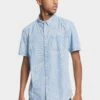 Quiksilver Island Vibrations In Blue Woven Shirt -Casual Fashion Shop HS1617656690