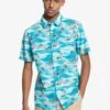 Quiksilver Island Hopper In Blue Woven Shirt -Casual Fashion Shop HS1617657143