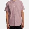 RVCA That'll Do Stretch In Cranberry (Crn) Woven Shirt -Casual Fashion Shop HS1618875561