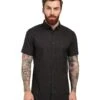 RVCA That'll Do Oxford Short Sleeve Woven (pirate Black) -Casual Fashion Shop Z885236101819